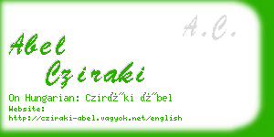 abel cziraki business card